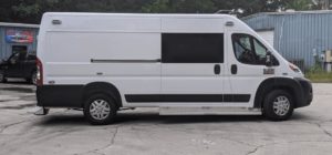 dodge promaster 3500 ambulance prep side view of vehicle