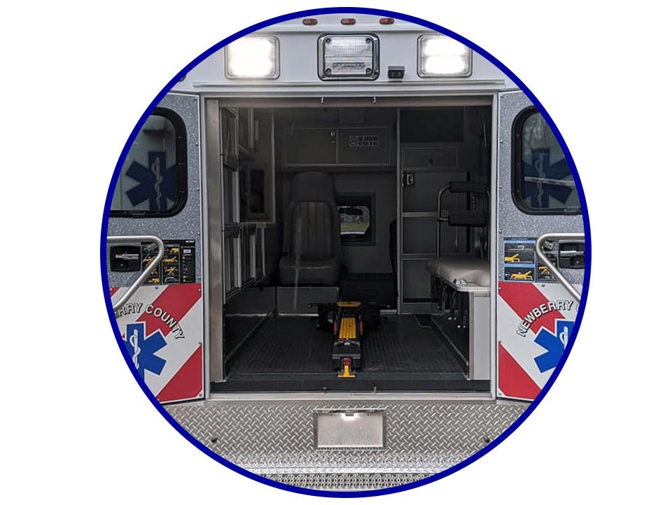 ambulance-vehicle-mount red white and blue ambulance remount