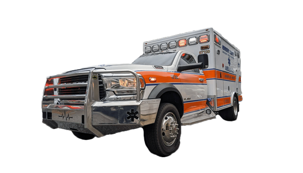 emergency ambulance vehicle orange and white