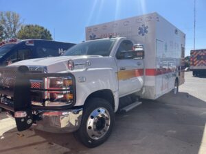 prisma type 1 ambulance wreck and repair for fornt end damage chevy 4500 side view