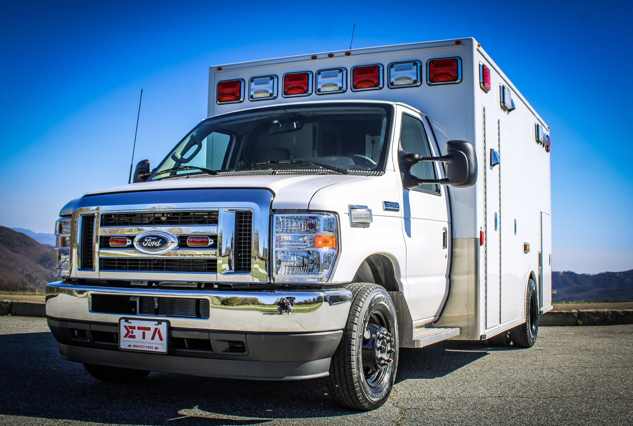 a white ambulance remounted in kentucky
