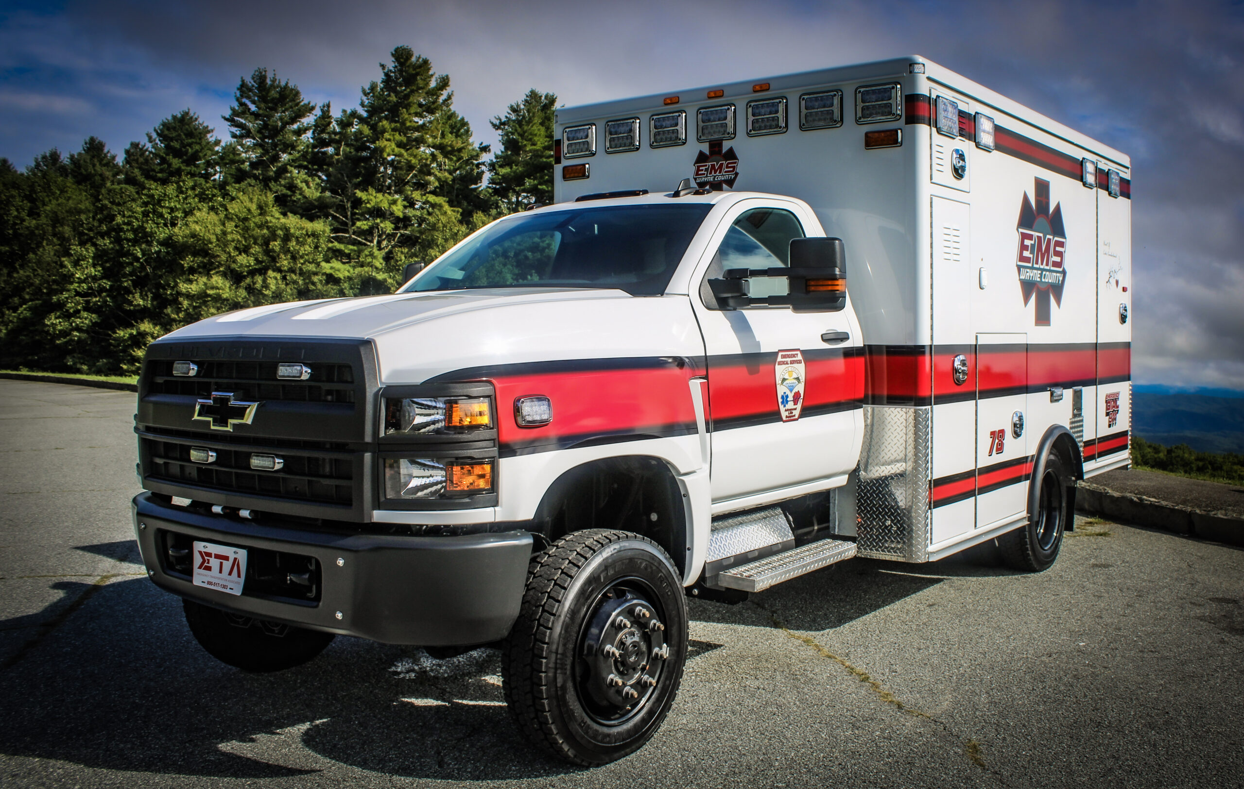 Wayne County EMS Type I Ambulance Remount Chevy 4500 Emergency