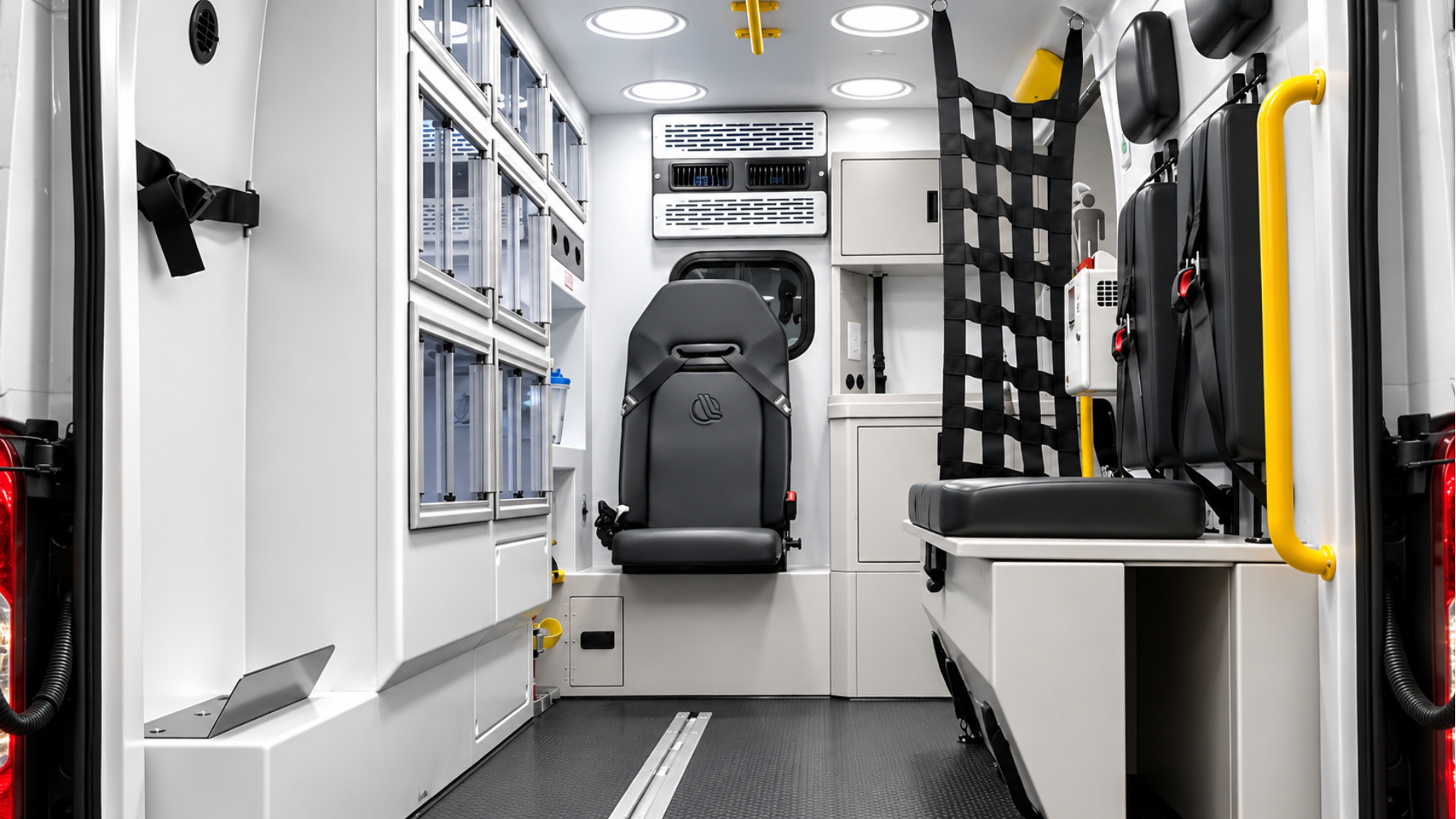interior view of high ground conversions type ii ambulance