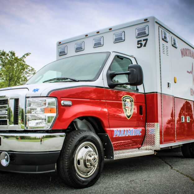 diagonal view of an ambulance in Missouri